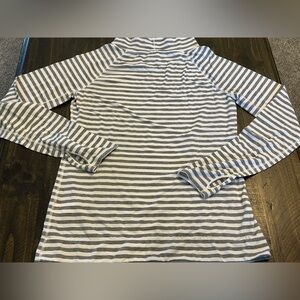 GapFit Gray and White Striped Hoodie